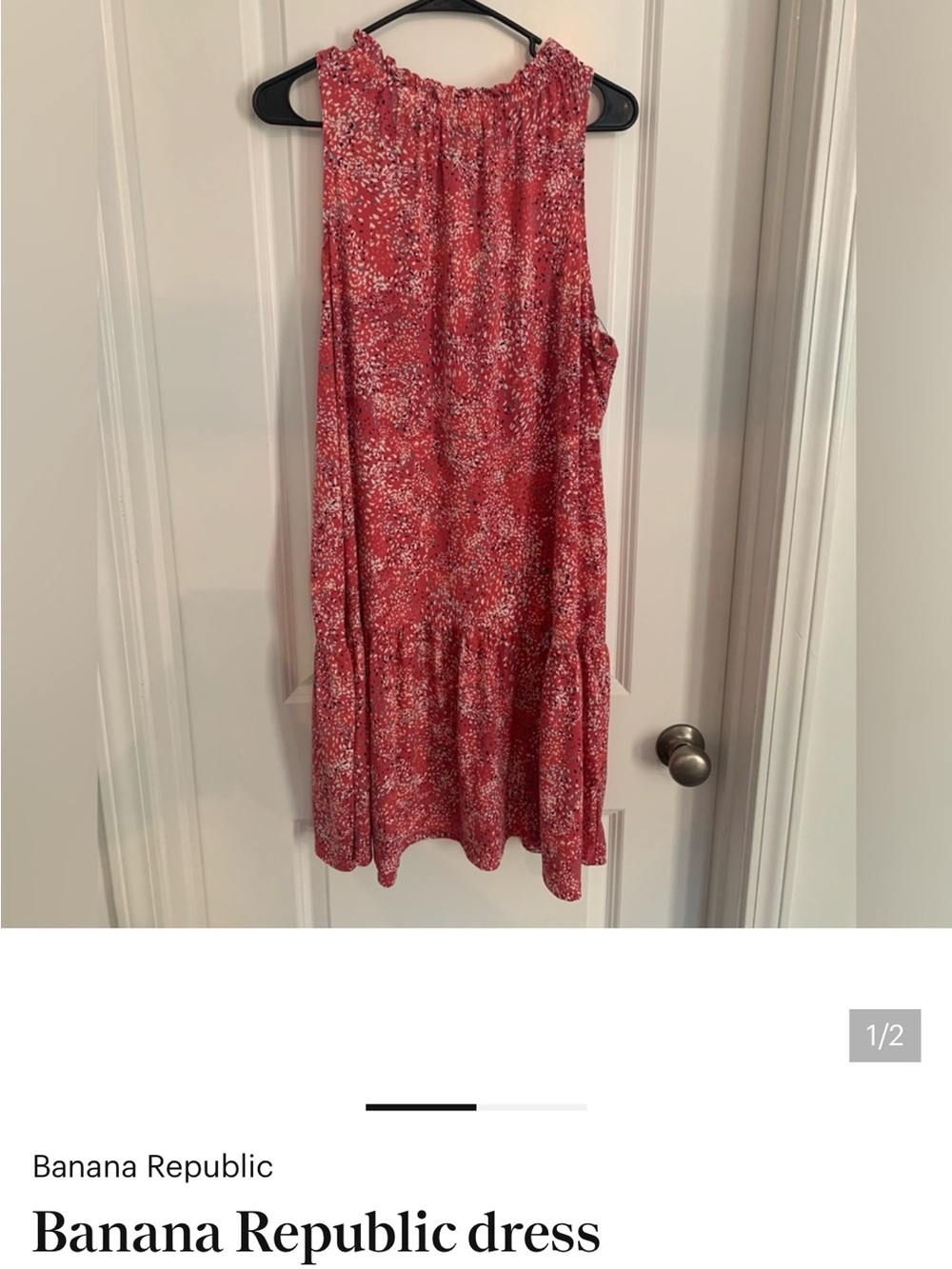 Banana Republic pink and White Floral Sleeveless Tiered Dress